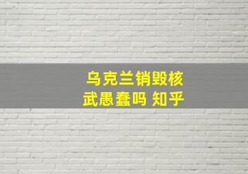 乌克兰销毁核武愚蠢吗 知乎